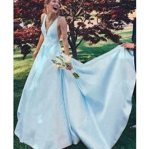 Cecilia Couture satin evening gown